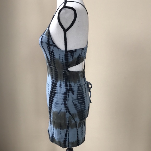 Ecote Tie Dye Bodycon Dress with Lace Up Back - Picture 9 of 11